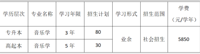 2020年星海音乐学院成人高考招生简章