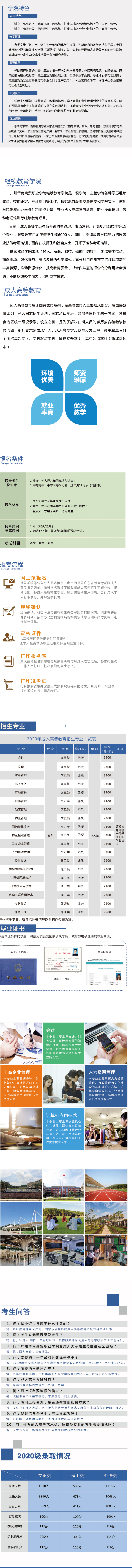 2020广州华南商贸职业学院成人高考招生简章